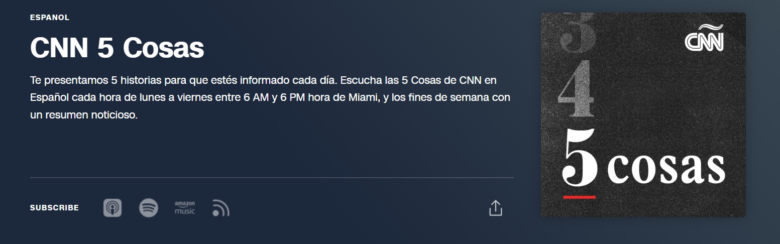 Featured image for “CNN 5 Cosas – Podcast”